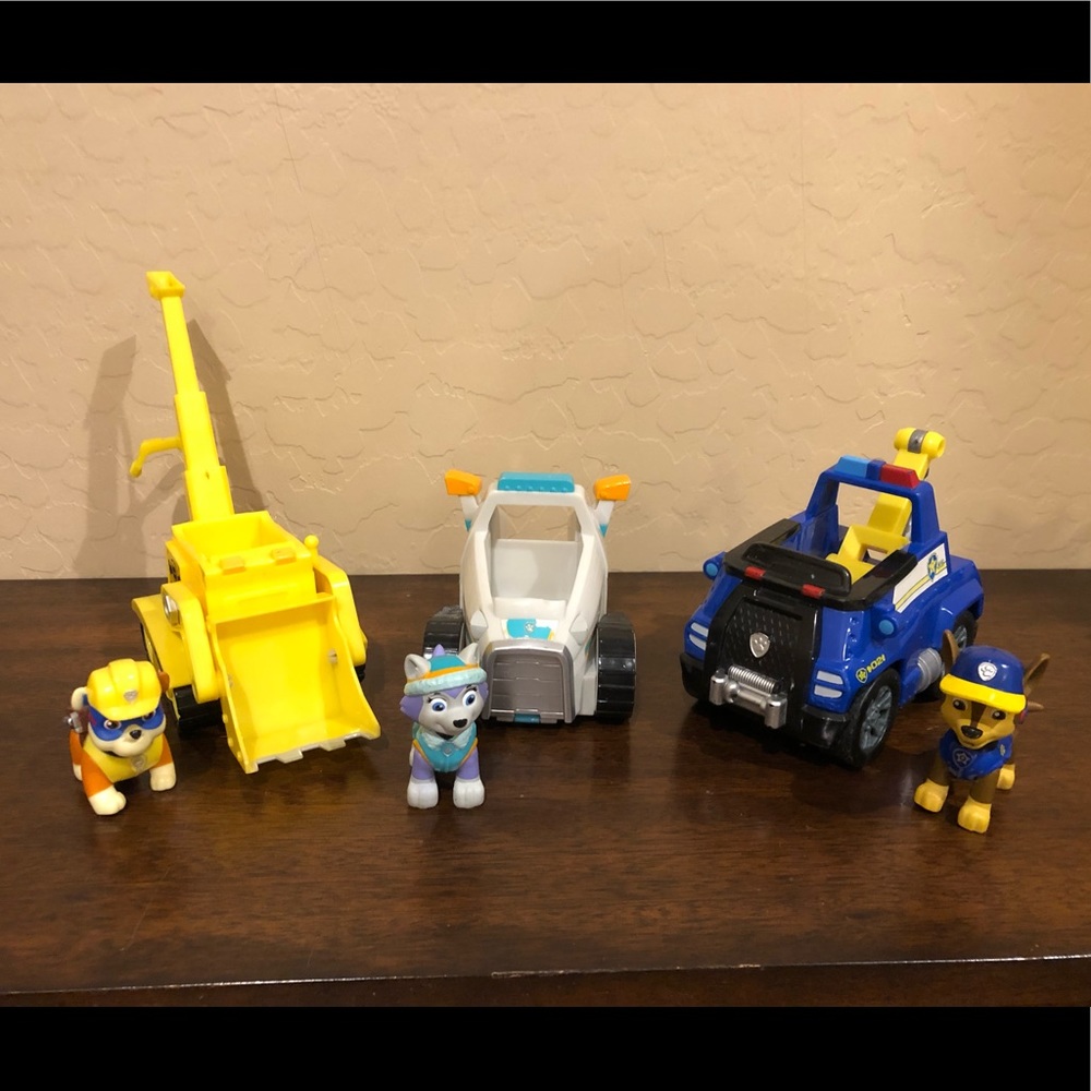 Paw Patrol 🐾 Lot of 3 Pups with Vehicles